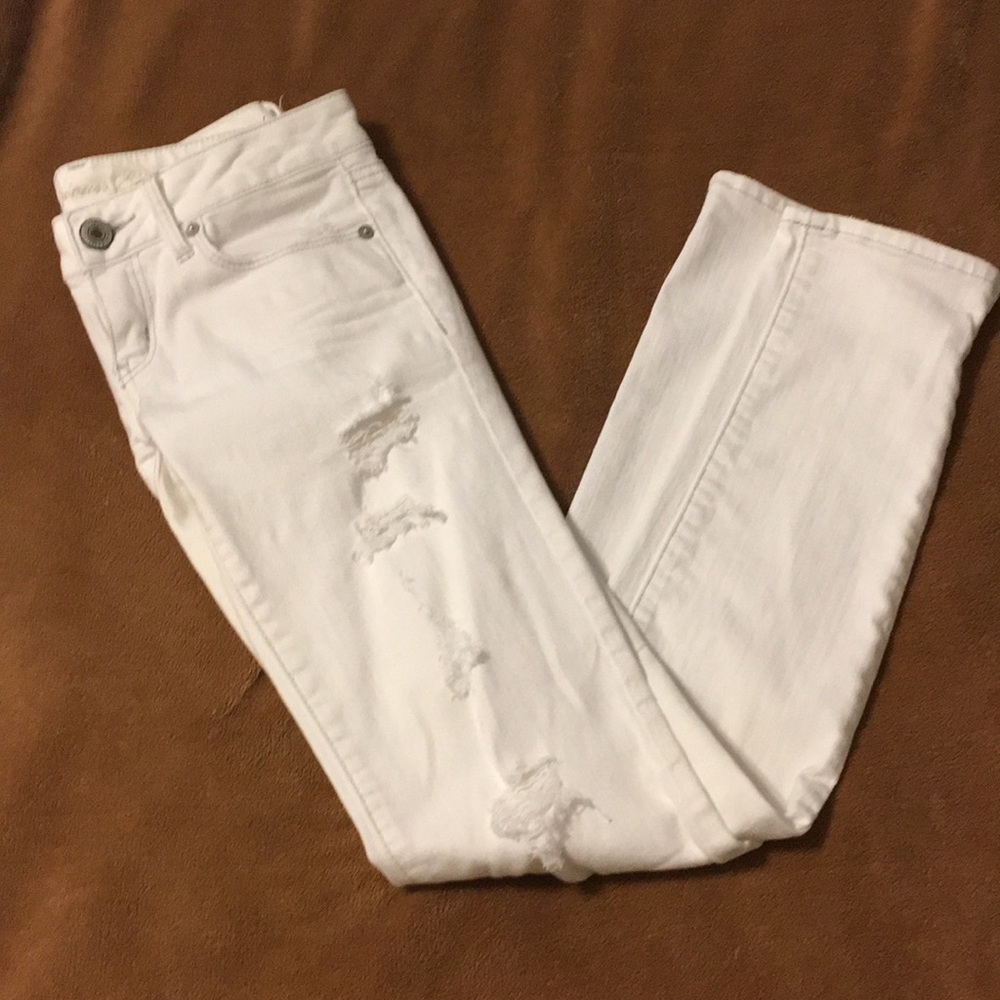 American Eagle white skinnies